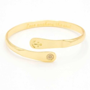 Hollywood Sensation Anchor Bracelet Engraved Bracelets Love Anchors the Soul Anchor Bracelet 9 Inches - 1 of 4