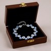 Anna-Kaci Women's Crystal Flower Bracelet with Rhinestone Accents - Blue - 2 of 4
