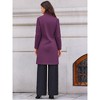 INSPIRE CHIC Women's Winter Single Breasted Stand Collar Mid-Long Commuting Wear Overcoat - 3 of 4