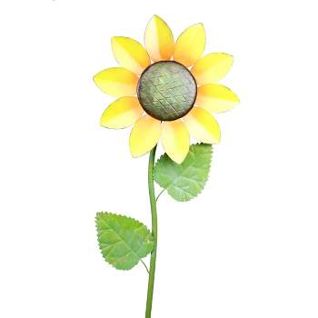 63"x16" Spring Festive Blooming Metal Sunflower Garden Stake - Alpine Corporation