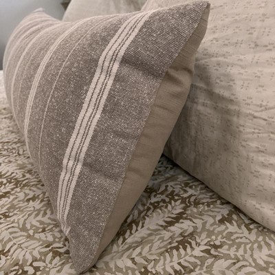 Woven Jacquard Lumbar Throw Pillow With Tassels Khaki - Threshold™ : Target