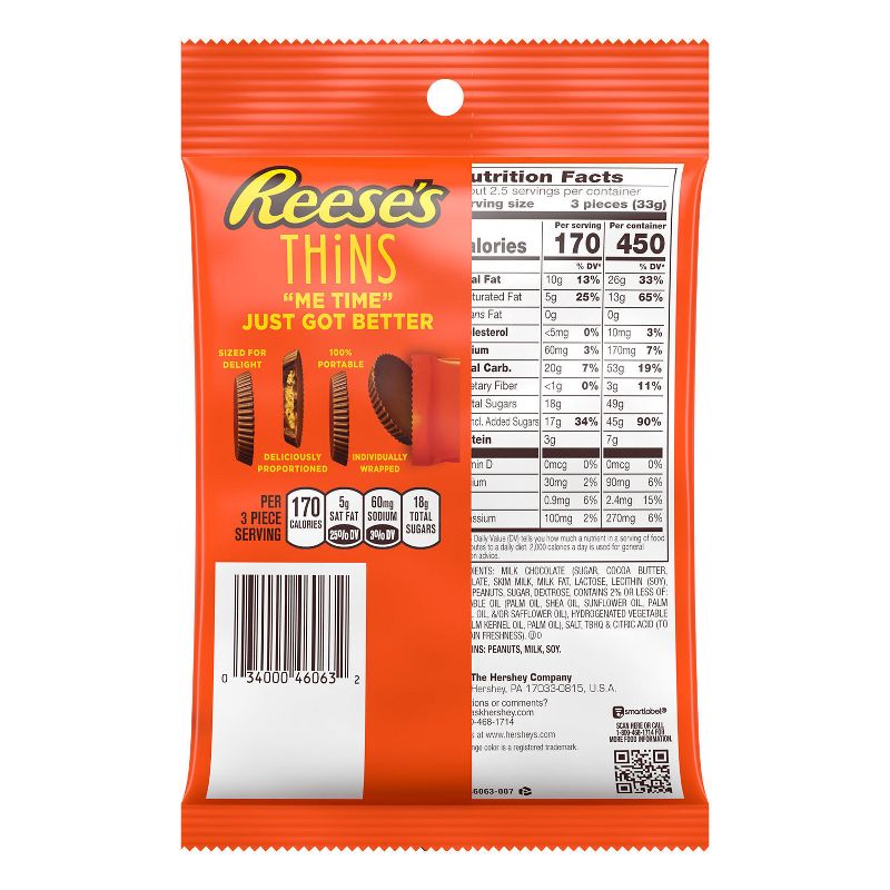 Reese&#39;s Milk Thin Candy Peg Bag - 3.1oz, 3 of 7