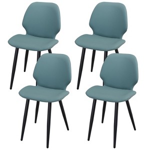 Sapphtopaz Modern Dining Chairs with Metal Legs PU Upholstered Kitchen Chair with Shell-Shaped Dining Room Chair for Kitchen,Restaurant - 1 of 4