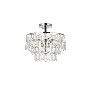 Elegant Lighting Mila 14 inch flush mount in chrome - 1 of 4