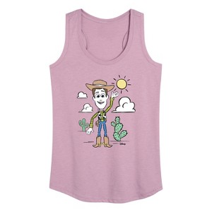 Women's - Disney - Woody Pastel Graphic Racerback Tank - 1 of 4