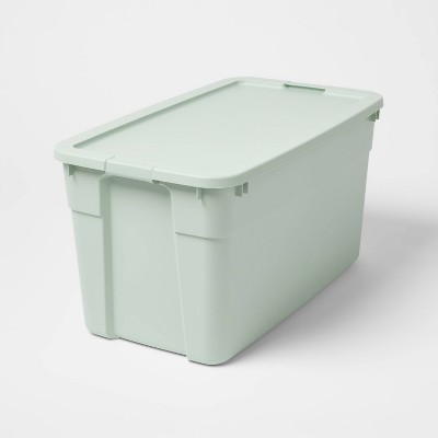 45gal Wheeled Latching Storage Tote Green - Brightroom™