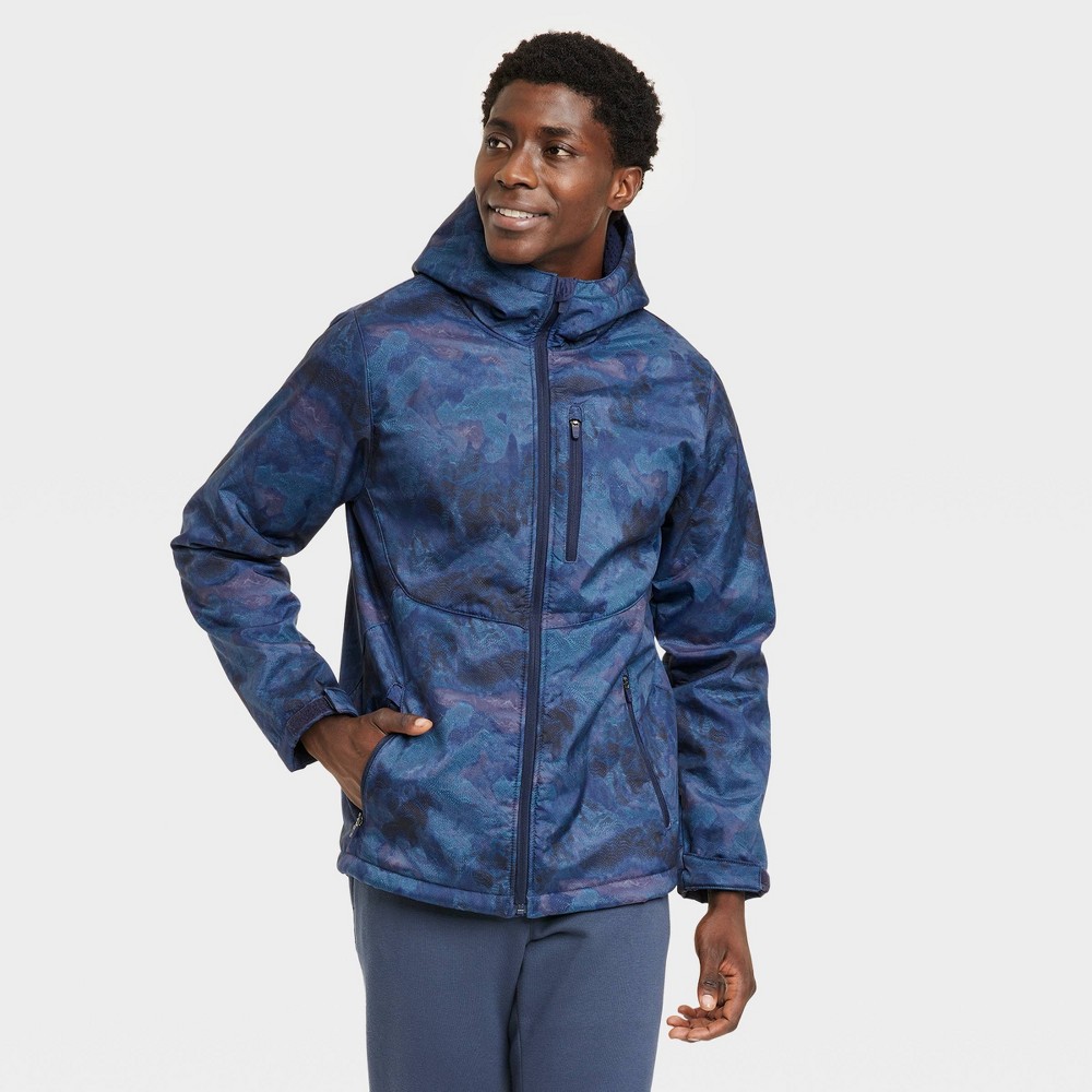 Men's Softshell Sherpa Jacket - All in Motion Navy Blue XL