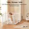 Docred Clear Acrylic Pet Playpen 25.6"H Transparent Dog Fence with Support Feet Sturdy Indoor Enclosure for Puppy Cat Rabbit Easy to Assemble - 3 of 4