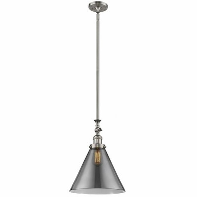 Cone - 1 Light Stem Hung Tiltable Mini Pendant In Industrial Style-18 Inches Tall and 12 Inches Wide