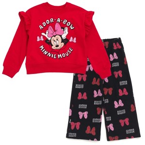 Disney Girls Fleece Pullover Sweatshirt and Pants Outfit Set Little Kid to Big Kid - 1 of 4
