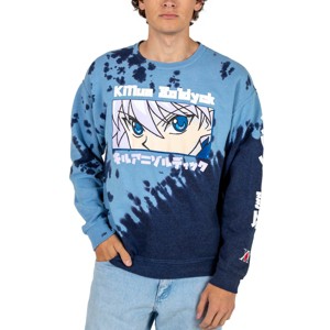 Hunter x Hunter Killua Close Up Puff Print on 45Degree Split Dye Sweatshirt - 1 of 3