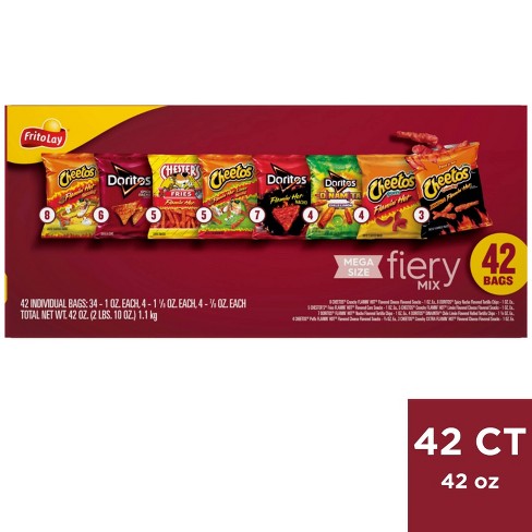 Frito-lay Fiery Snack Mix Variety Pack - 42ct/42oz : Target