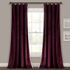 Luxury Vintage Velvet With Silky Pompom Trim Light Filtering Window Curtain Panel Plum Single 52X84 - 3 of 4