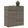 vidaXL Patio Storage Cabinet Gray 41.3 in.x21.7 in.x44.5 in. Poly Rattan - 4 of 4