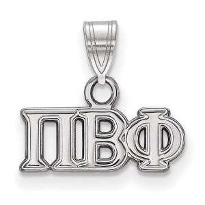 Black Bow Jewelry Sterling Silver Pi Beta Phi Greek Life Small Pendant - 1 of 3