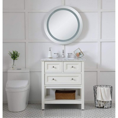 Helios Silver Rectangular LED Vanity Bathroom Mirror