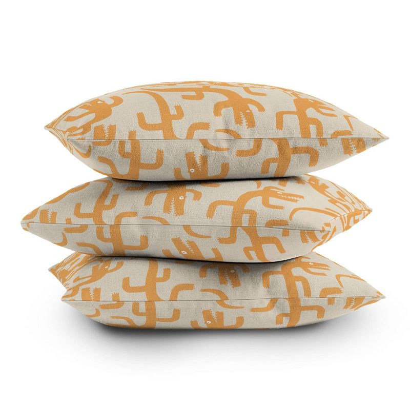 Croc Fun Sun Bath Outdoor Throw Pillow Orange - Deny Designs, 4 of 5