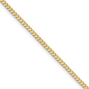 Black Bow Jewelry 2mm, 14k Yellow Gold, Solid Franco Chain Necklace - 1 of 4