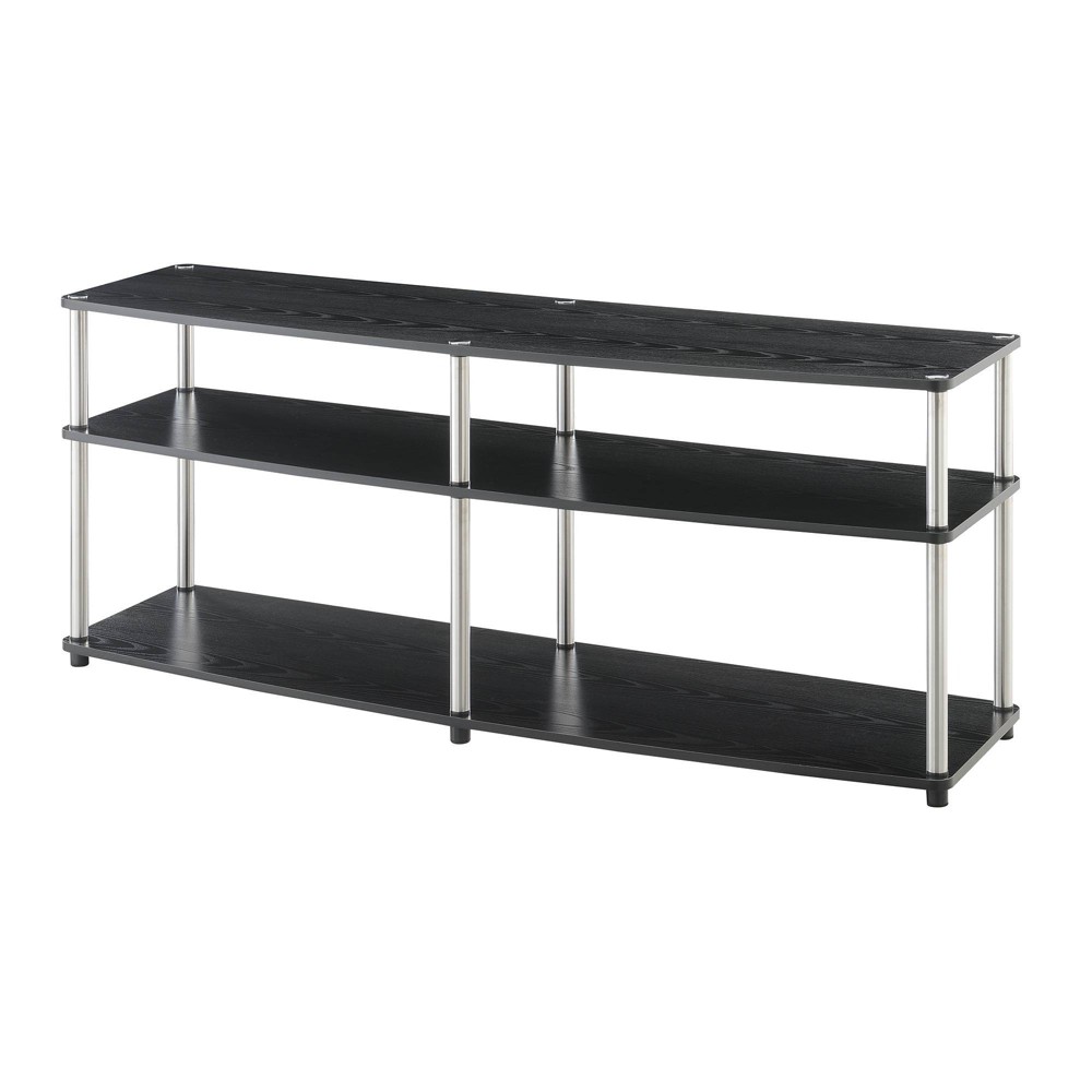 Photos - Mount/Stand Designs2Go No Tools 3 Tier Wide TV Stand for TVs up to 65" Black - Breight