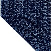 42" x 66" Chenille Tweed Collection Navy & Smoke Blue Reversible Indoor Area Utility Oval Rug - Better Trends - 4 of 4