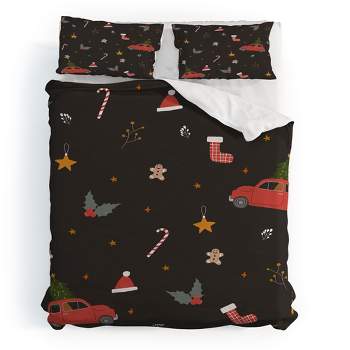 Hello Twiggs Ho Ho Ho Happy Holidays Duvet Cover + Pillow Sham(s) - Deny Designs