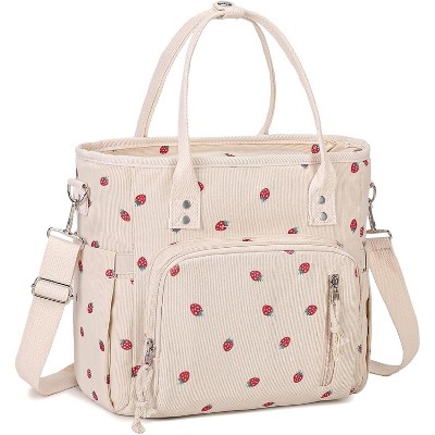 Lunch Bag for Women Men - Corduroy Lunch Tote Bag Reusable Insulated Lunch Box Portable Large Bags for Work Picnic or Travel