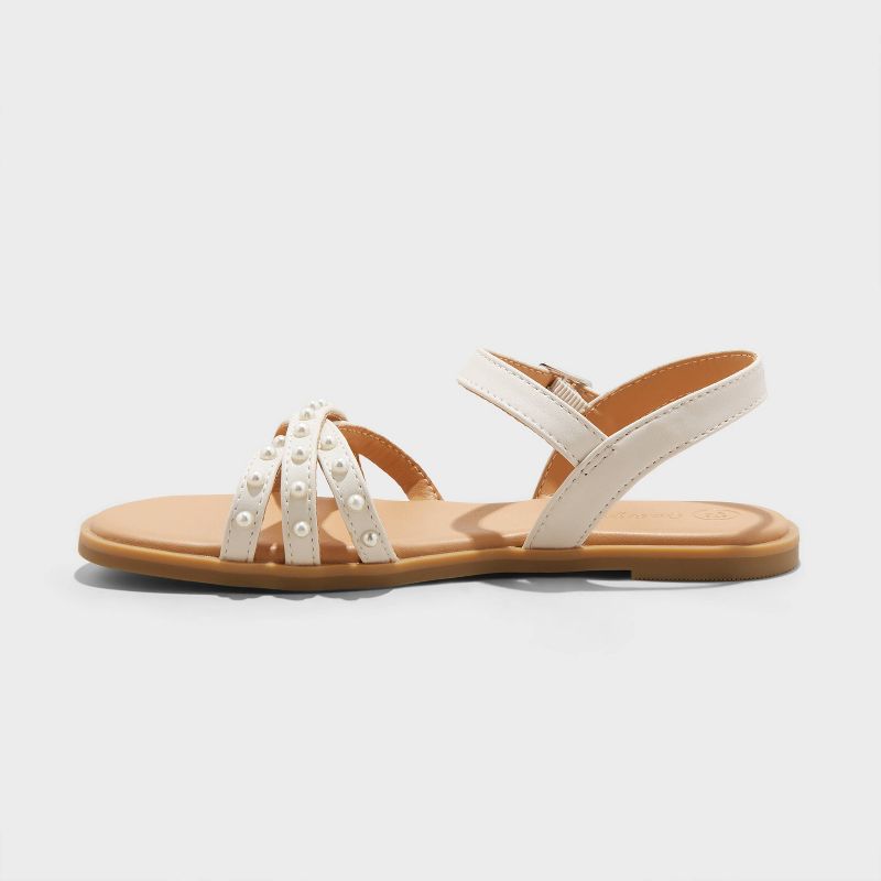 Kids' Cassie Ankle Strap Pearl Sandals - Cat & Jack™, 3 of 9
