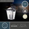 VAXCEL Derby Dusk to Dawn Matte Black Outdoor Wall Lantern Light Clear Glass Shade, LED Compatible - 2 of 4