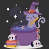 Men's Design By Humans Halloween Kitty Cauldron By machmigo Tank Top - 2 of 2