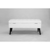 CAVINAS 43.3" Tufted Storage Ottoman Bench,Ottoman Foot Rest with Hidden Storage and Safety Hinges,Storage Bench for Bedroom - 2 of 4