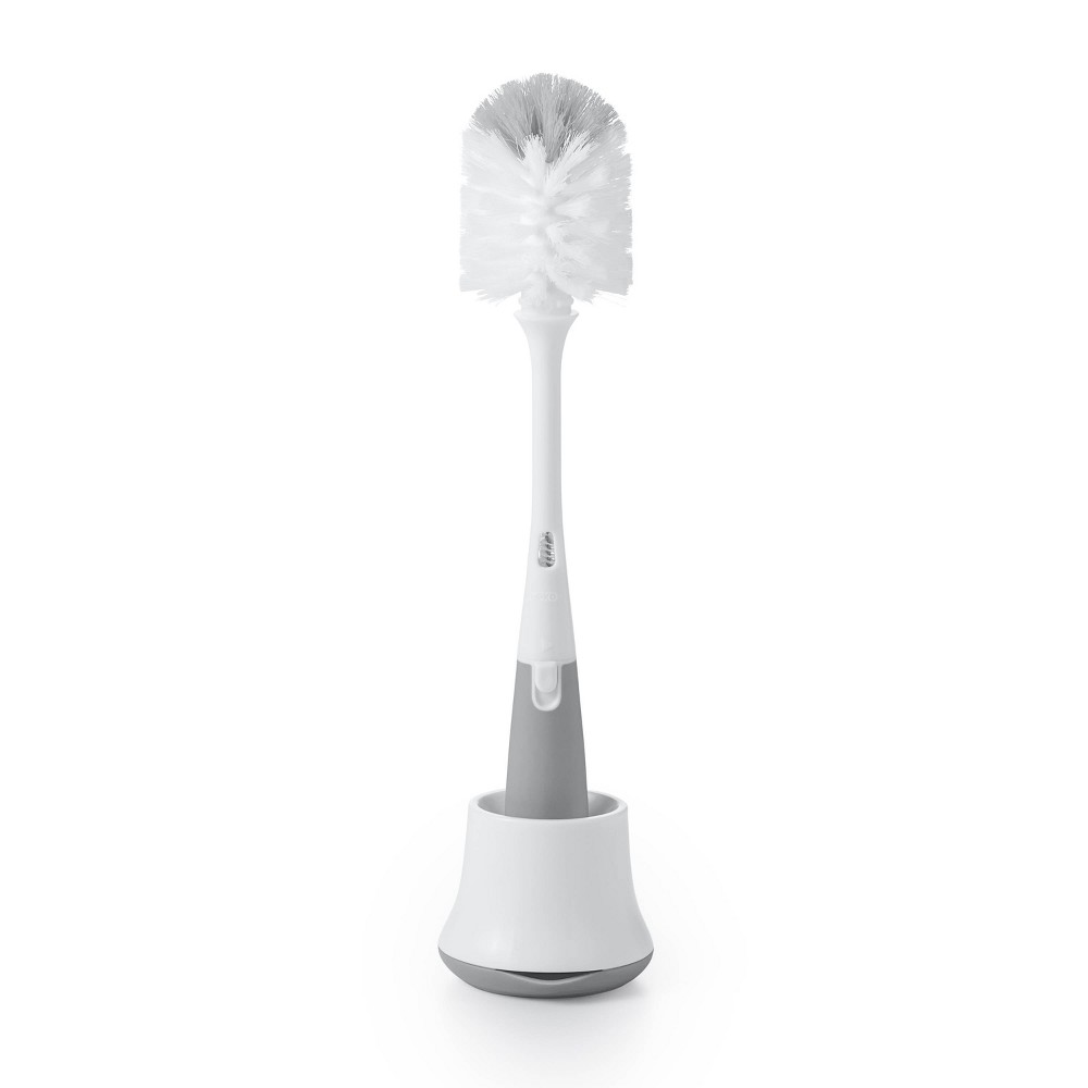 Photos - Garden & Outdoor Decoration Oxo TOT Bottle Brush with Bristled Cleaner & Stand - Gray 