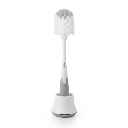 Oxo Tot Bottle Brush With Bristled Cleaner & Stand - Gray : Target