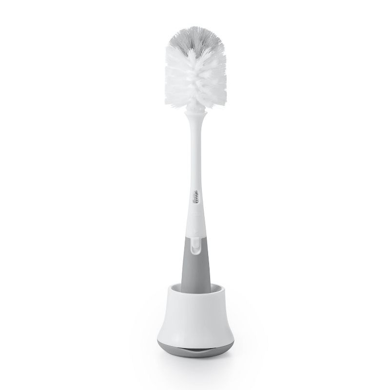 OXO TOT Bottle Brush with Bristled Cleaner &#38; Stand - Gray, 1 of 11