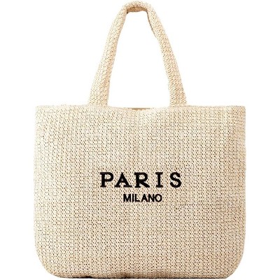 FATMOON Women's Straw Woven Bag Summer Shoulder Bag Beach Purse Hobo Vacation Straw Clutch Handbag