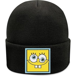 Beanie for Kids and Adults Winter Hat – Beanie with SpongeBob Patch Licensed (One Size) - 1 of 4