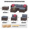 homfan 5 Pieces Patio Furniture Set, Rattan Outdoor Patio Furniture Sofa Set with Anti-Slip Cushions, All-Weather Wicker Sectional Sofa - 2 of 4