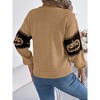 Halloween Women's Star Pattern Crew Neck Drop Shoulder Casual Sweater Pullover Knitwear - 2 of 4