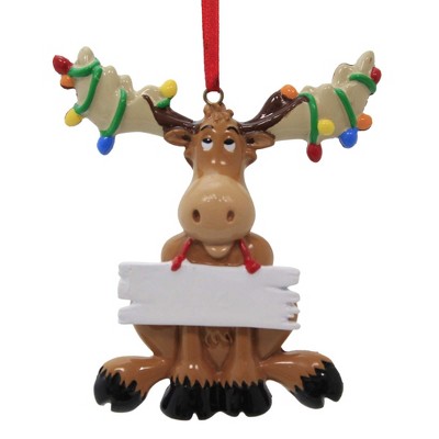 Craftoutlet.com Christmas Moose - One Ornament 4.0 Inches - Christmas ...