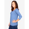 Jessica London Women's Plus Size Stretch Cotton Scoop Neck Tee - 4 of 4
