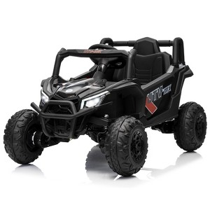 Jojoka 12V Kids Ride On Car, UTV Truck with Remote Control, Electric Vehicle with Spring Suspension, Double Open Doors, Music, Lights - 1 of 4