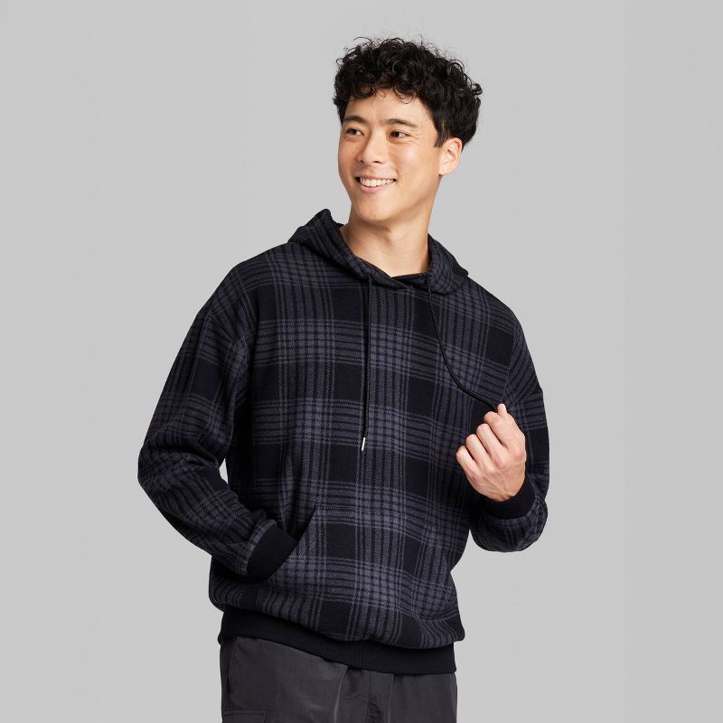 Men&#39;s Regular Fit Hooded Pullover Sweatshirt - Original Use&#8482; Black, 2 of 4