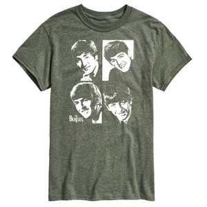 Men's - The Beatles - John Paul George Ringo Face Grid Short Sleeve Graphic T-Shirt - 1 of 4