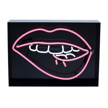 Amped & Co 18'' x 13'' Lips Neon Acrylic Box Light