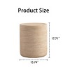 Modern Round End Table with Marble Pattern, Side Table for Sofa, No-Assembly Accent Side Table for Living Room or Small Spaces–The Pop Home - 4 of 4