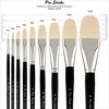 Creative Mark Pro-Stroke Powercryl Acrylic Paint Brushes - Filberts Value Set of 5, Synthetic Paint Brushes for Artists, Seamless Nickel-Plated - 3 of 4