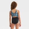 Girls' Leopard Spot One Piece Swimsuit - Cat & Jack™ Black - 2 of 3
