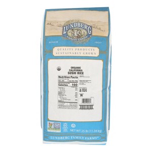 Lundberg Organic California Sushi Rice - 25 lb - 1 of 4
