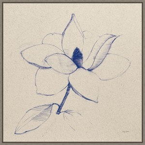 Amanti Art Modern Vintage Floral II Indigo by Avery Tillmon Canvas Wall Art Print Framed 22 x 22-in. - 1 of 4