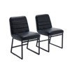Mid Century Modern Leisure Dining Chairs Set of 2,Modern Kitchen Chair with Upholstered Seat Backrest, Metal Leg,Armless Leisure for Living Bedroom - 2 of 4