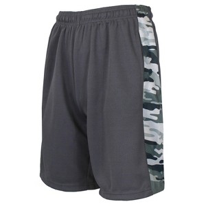 Galaxy By Harvic Men's Moisture Wicking Mesh Shorts With Side Trim Design - 1 of 2